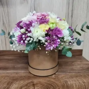 זר סידור פרחים בקופסא #4