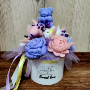 סידור נרות פסטל | הפרח